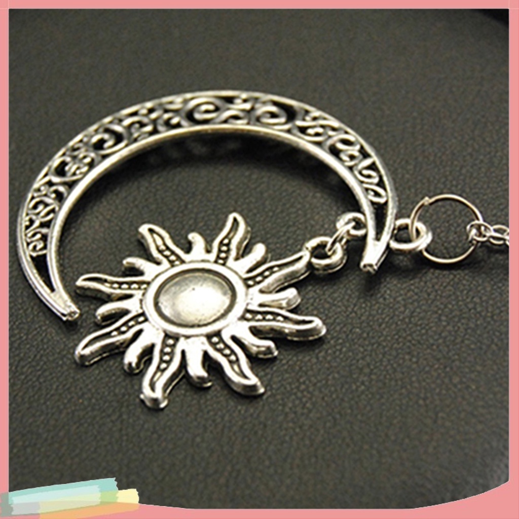 Dây Chuyền Hình Mặt Trăng Và Mặt Trời Phong Cách Cổ Điển Dành Cho Cả Nam Và Nữ