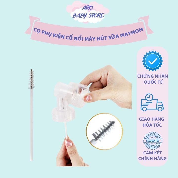 Cọ Phụ Kiện Maymom, Vệ Sinh Cổ Nối Phễu Hút Sữa chuyên dụng
