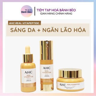 Bộ Dưỡng Da Ngăn Lão Hóa, Sáng Da AHC Real Vita Peptide Cream 50ml / Serum 25ml / Ampoule 25ml