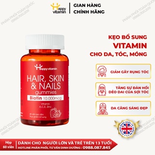 Kẹo kích thích Mọc tóc, Đẹp da, Khỏe móng - Biotin Gummies