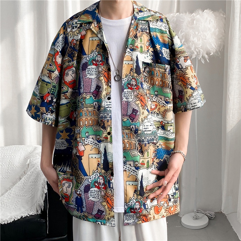 Áo Sơ Mi In Hình Anime Phong Cách Hawaii Thời Trang Mùa Hè Hàng Mới Dành Cho Nam Sinh cuban shirt áo sơ mi nam sơ mi nam áo sơ mi nam ngắn tay áo dài tay nam áo sơ mi nam dài tay áo sơ mi trắng nam sơ mi nam tay ngắn áo evisu áo khoá