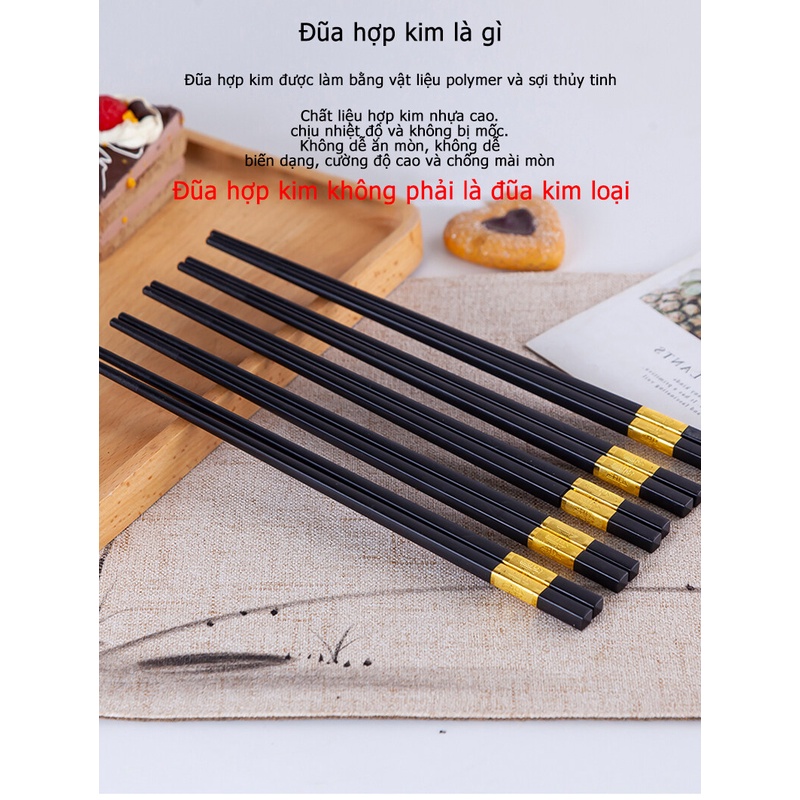 Đũa nhật kháng khuẩn nhựa melanin cao cấp bộ 10 đôi-【GM-HJKZ7】