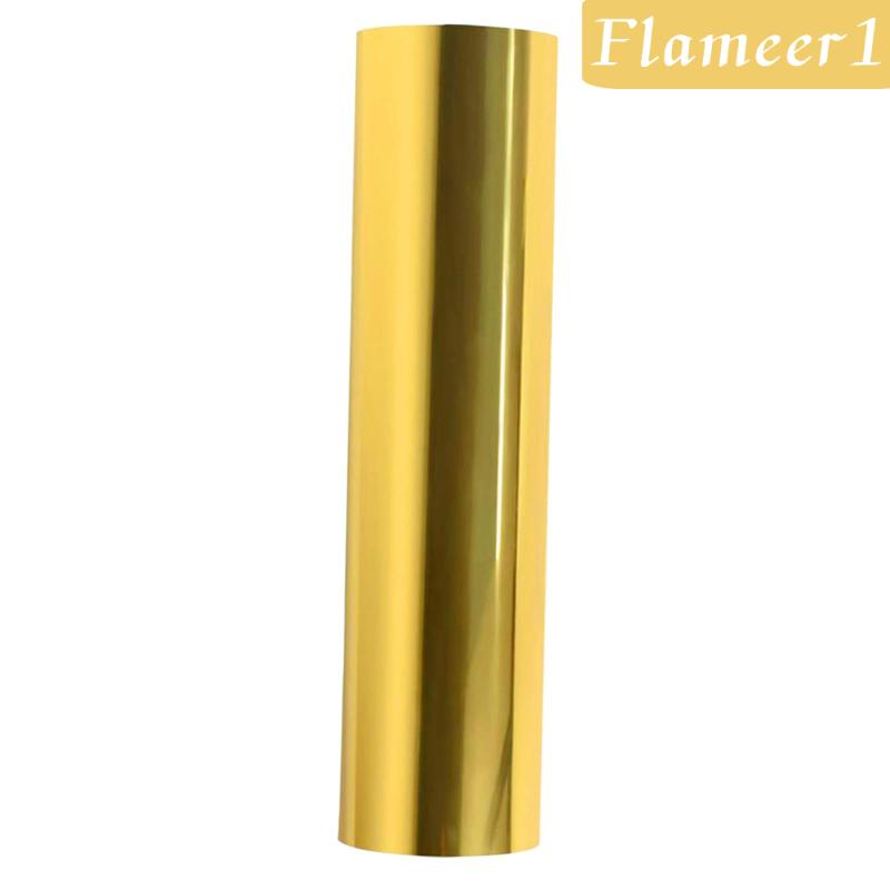 [Flameameer1] Cuộn Phim Vinyl Ánh Kim Loại Vàng Dán Trên Áo Thun Ép Nhiệt