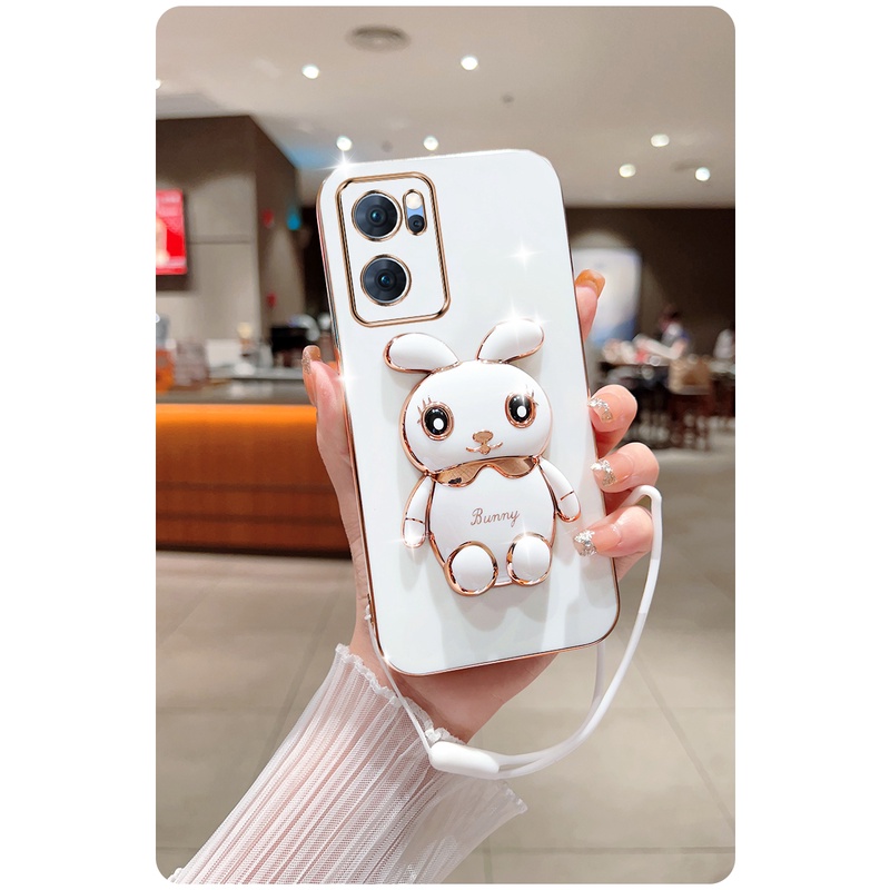 Ốp Điện Thoại Có Giá Đỡ Hình Thỏ Cho Oppo A7 / A5S Oppo A12 Oppo A9 2020 / A5 2020 Oppo A72 5G Oppo A73 2022 / F17 Oppo A1K Oppo A71