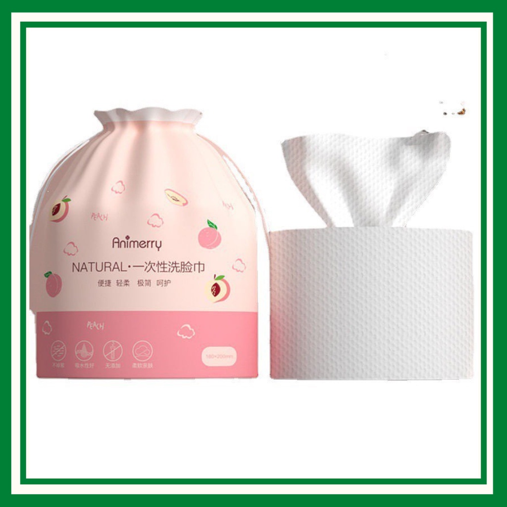 Khăn Tẩy Trang ANIMERRY Dạng Cuộn 2m Bịch Hồng