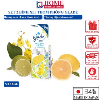 Set 2 lọ xịt thơm phòng thay thế Glade hương chanh Nhật Bản - KJ HOME
