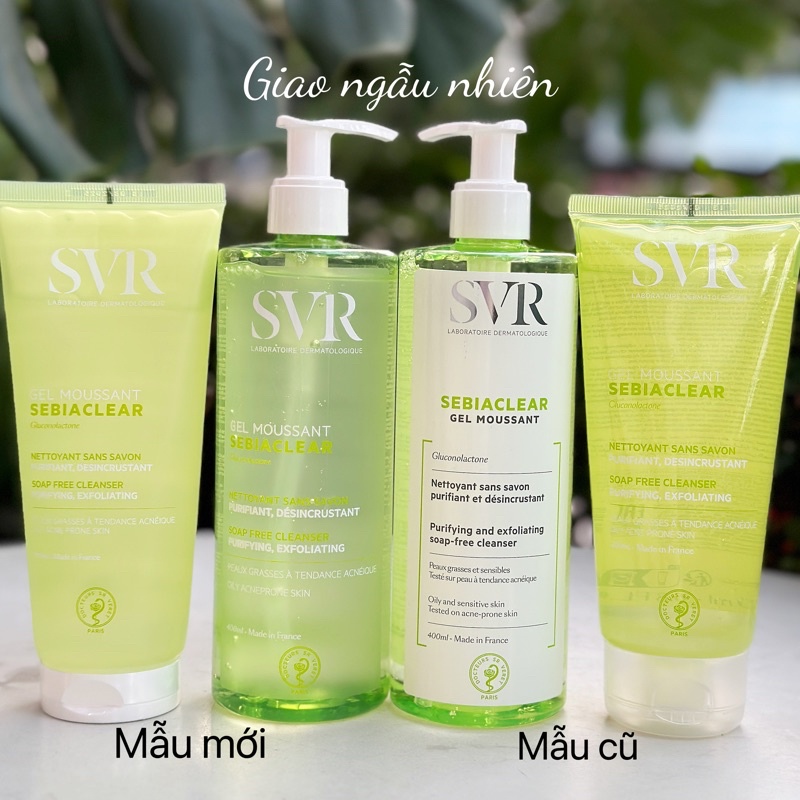 sữa rửa mặt SVR không xà phòng, làm sạch, thanh tẩy da Sebia Clear Gel Moussant