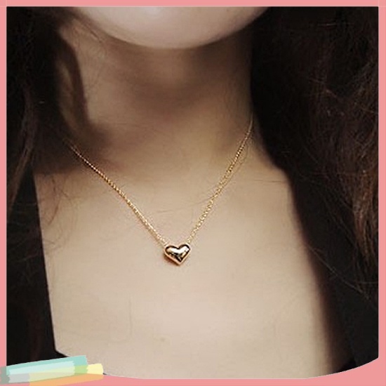 Dây chuyền hợp kim mạ vàng trang trí trái tim duyên dáng cho nữ