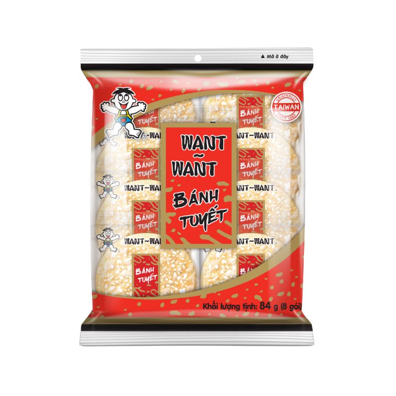 BÁNH GẠO WANT WANT BÁNH TUYẾT 84G - Hương gạo Nhật