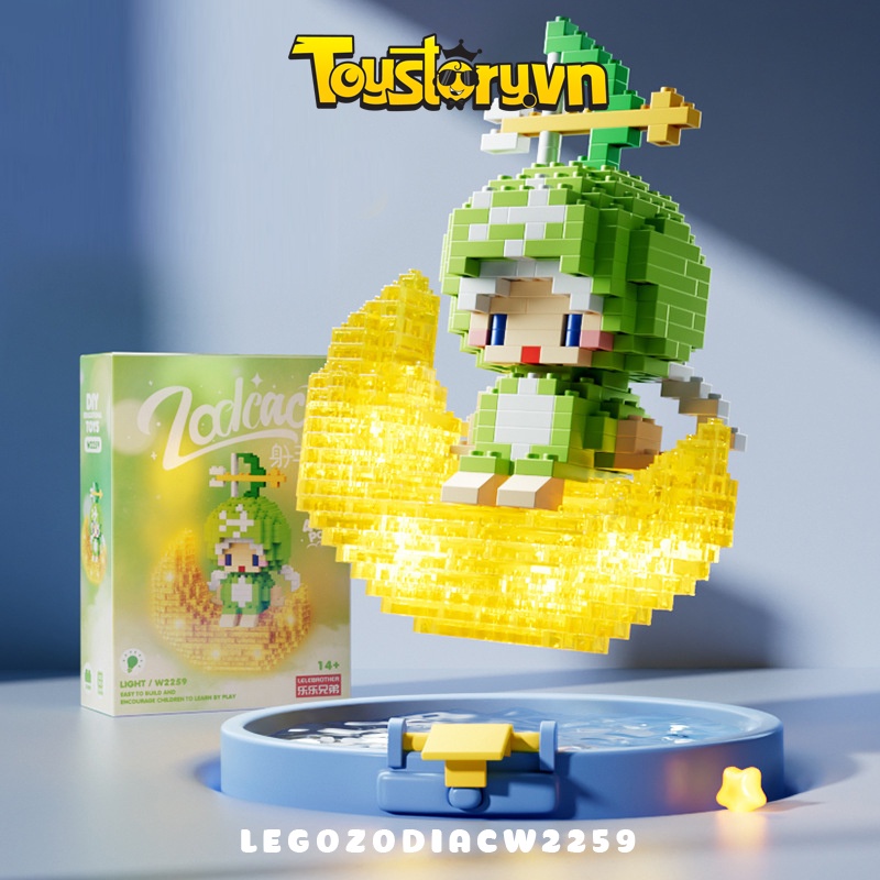 Non-Lego 12 Cung Hoàng Đạo Mini – Cung Nhân Mã có đèn LED phát sáng 408PCS 12,6cm LEGOZODIACW2259