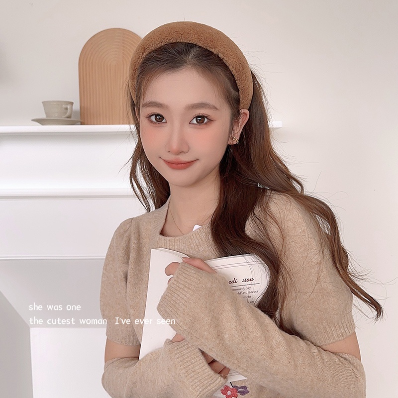 Băng Đô Vải Lông Màu Trơn Đơn Giản Thời Trang Thu Đông 2022