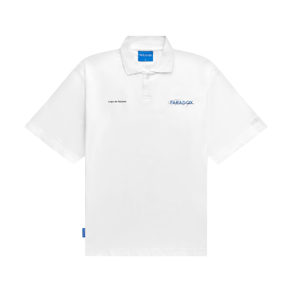 Áo thun có cổ Paradox tay lỡ THE ELEGANT POLO - Trắng