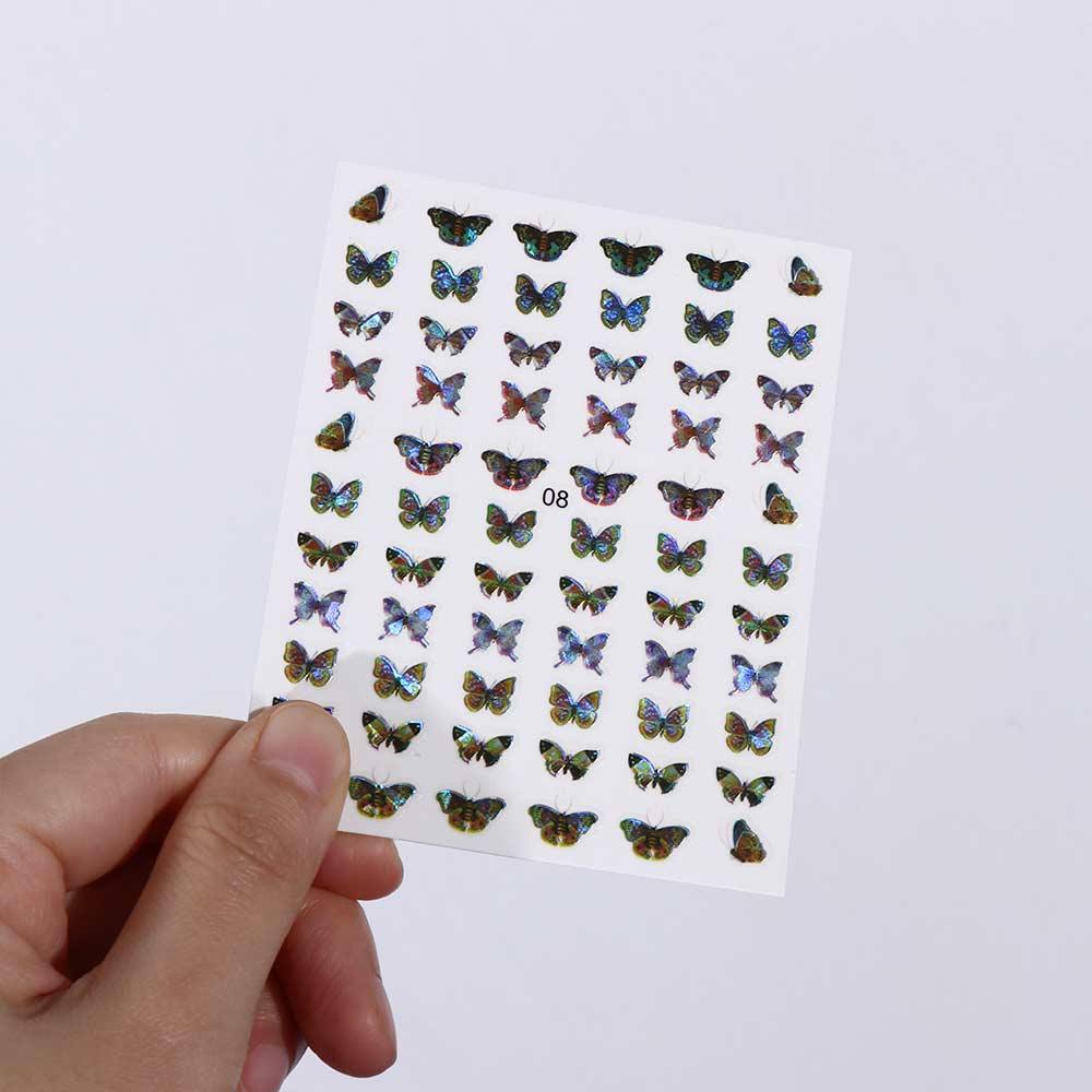 JARRED Miếng Dán Trang Trí Móng Tay Hình Bướm Chống Nước DIY