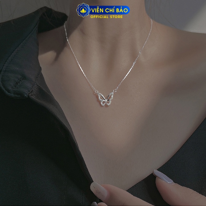 Dây chuyền bạc nữ cánh bướm chất liệu bạc 925 thời trang phụ kiện trang sức nữ Viễn Chí Bảo D400021