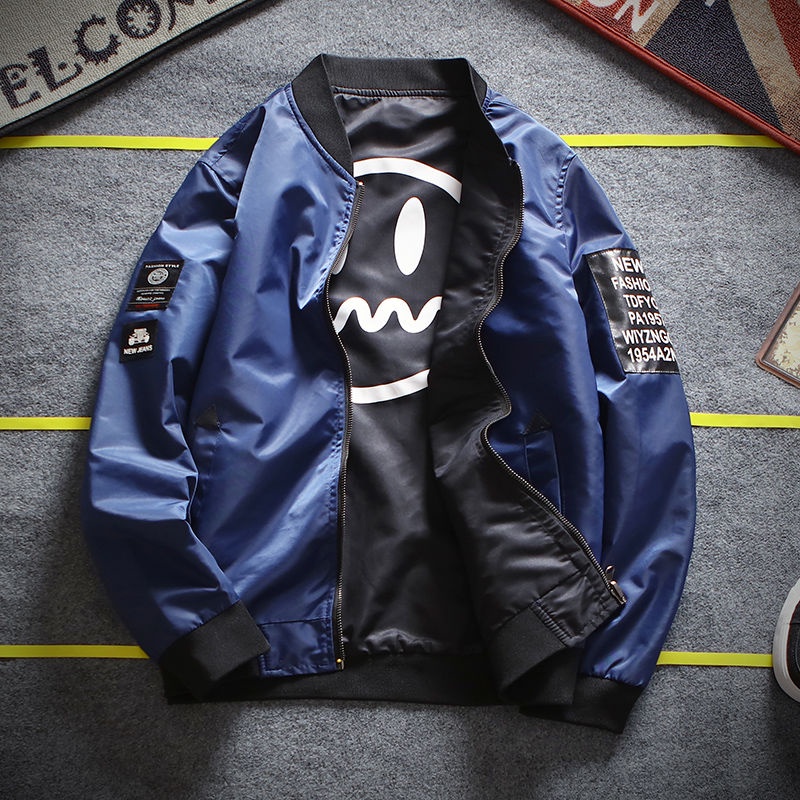 Áo Khoác Hai Mặt Mỏng Dáng Rộng Phong Cách Hàn Quốc Thời Trang Mới Dành Cho Nam Sinh Trung Học varsity jacket áo varsity jacket áo khoác varsity jacket varsity jacket nam varsity jacket 2hand áo varsity jacket nam varsity jacket bomber