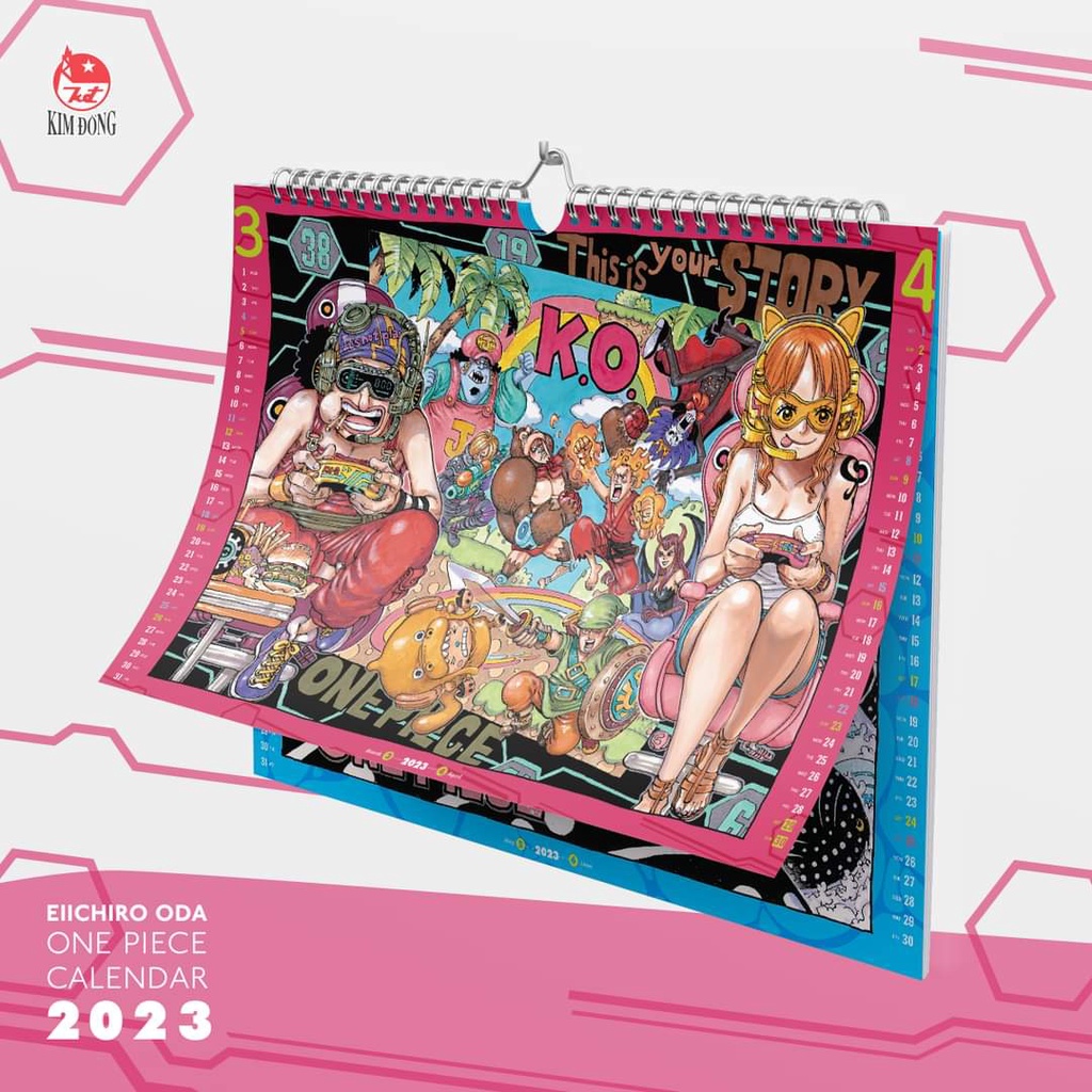 Sách - Lịch Treo Tường One Piece 2024 - Kim Đồng