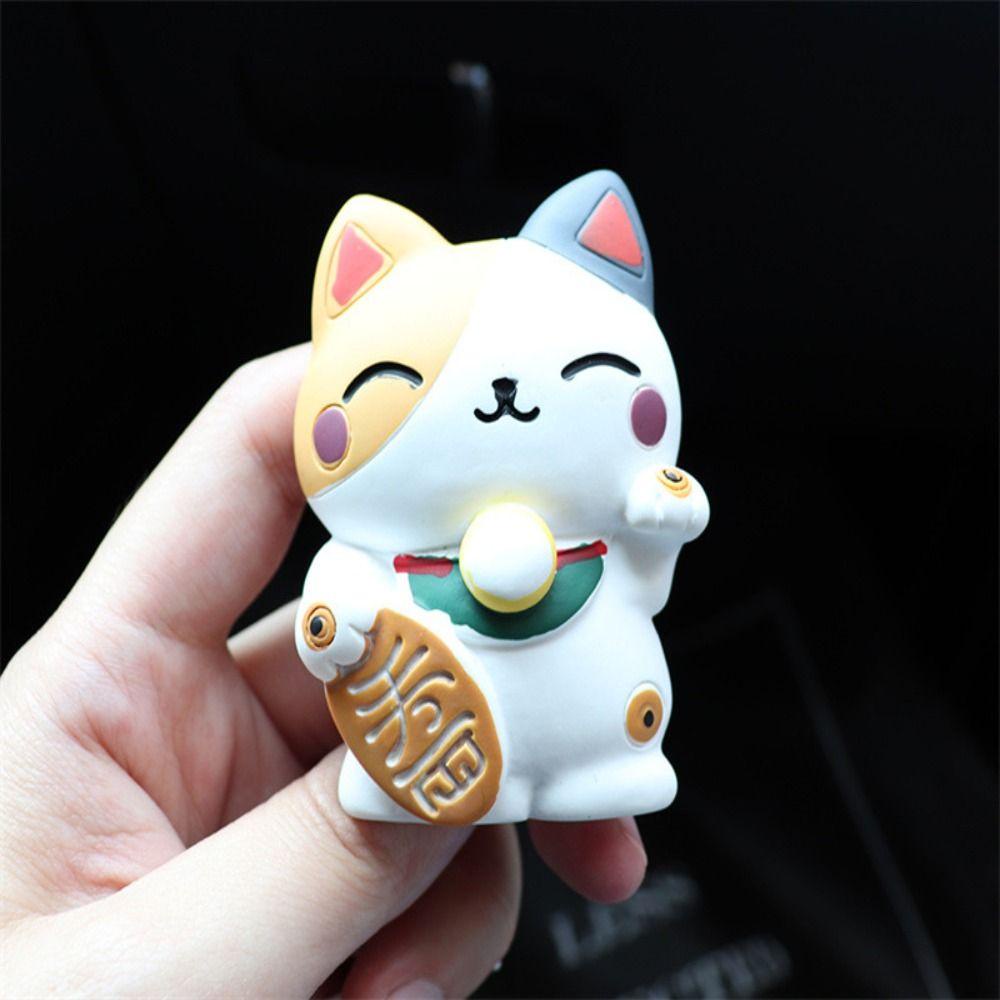 Chú Mèo May Mắn Bằng Nhựa Resin Dễ Thương Dùng Trang Trí Nội Thất
