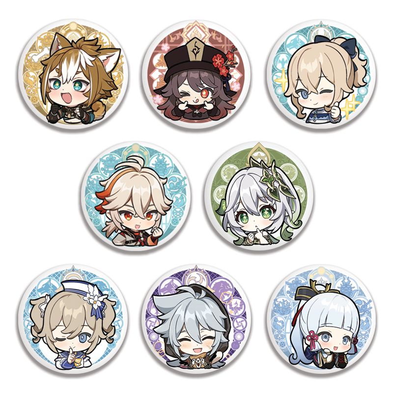 Huy hiệu Genshin Impact chibi