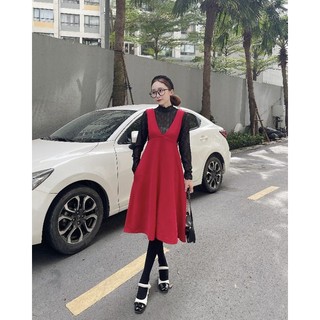 Đầm yếm nhung xuất Nhật