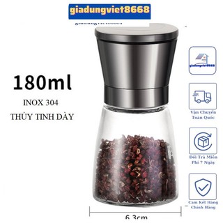 Dụng cụ xay tiêu INOX/Lọ xay tiêu đa năng hàng cao cấp ( Có Video Chỉ Dẫn)