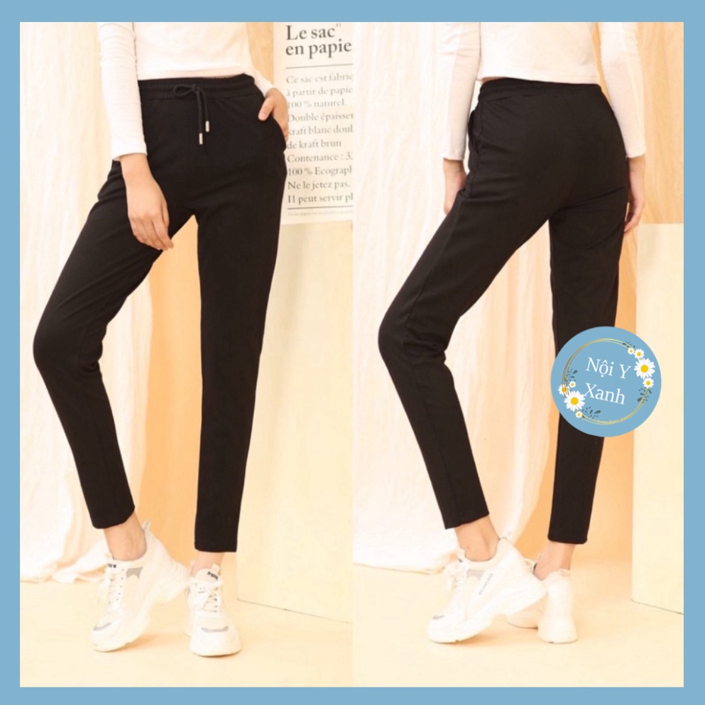 Quần Thể Thao Nữ VNXK Quần Umi Hàn Đen Trơn Thiết Kế Gân Mong Sau Tôn Dáng nội y xanh -  chất đẹp