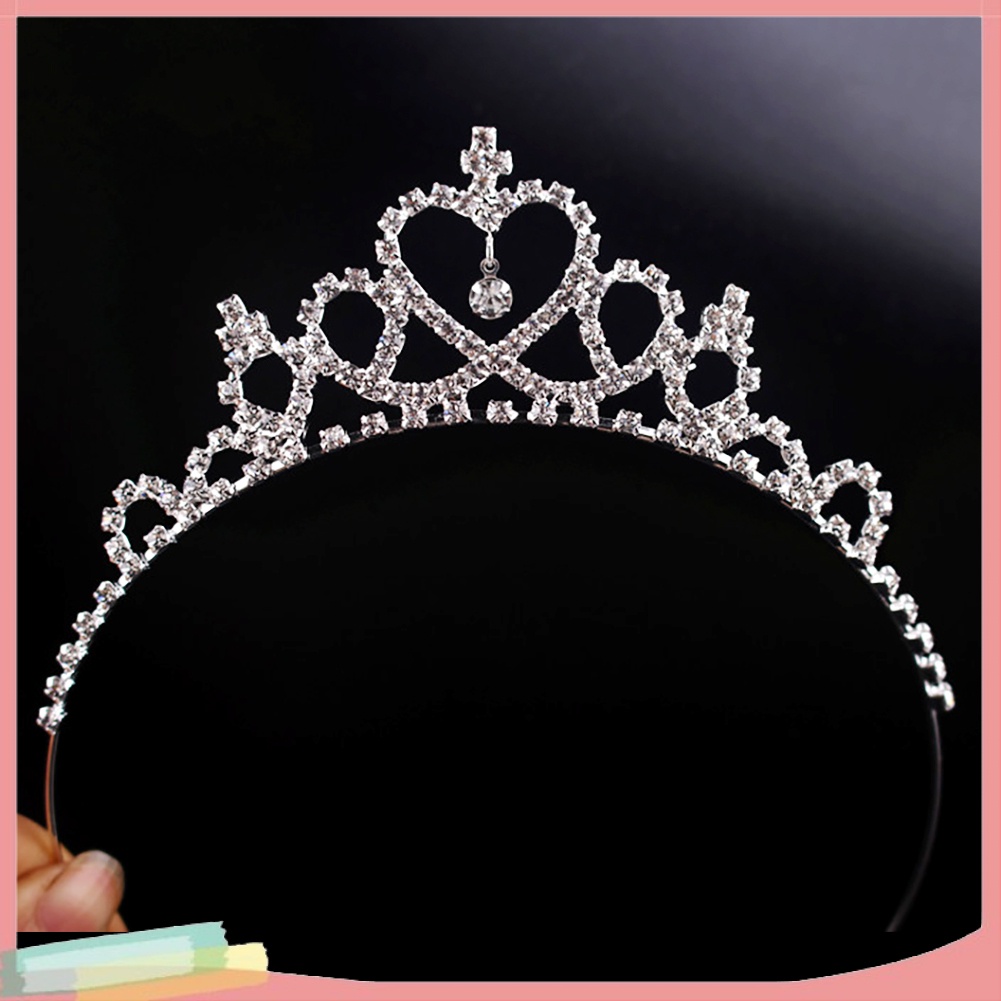 Băng Đô Cài Tóc Hình Vương Miện Đính Đá Xinh Xắn Cho Bé Gái