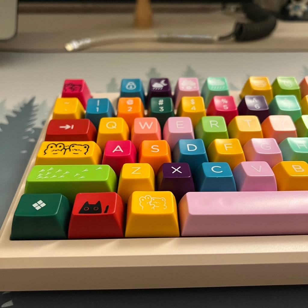 Bộ keycap SA Dandelion ABS tráng men tặng kèm novel | Nút bàn phím cơ | Profile SA