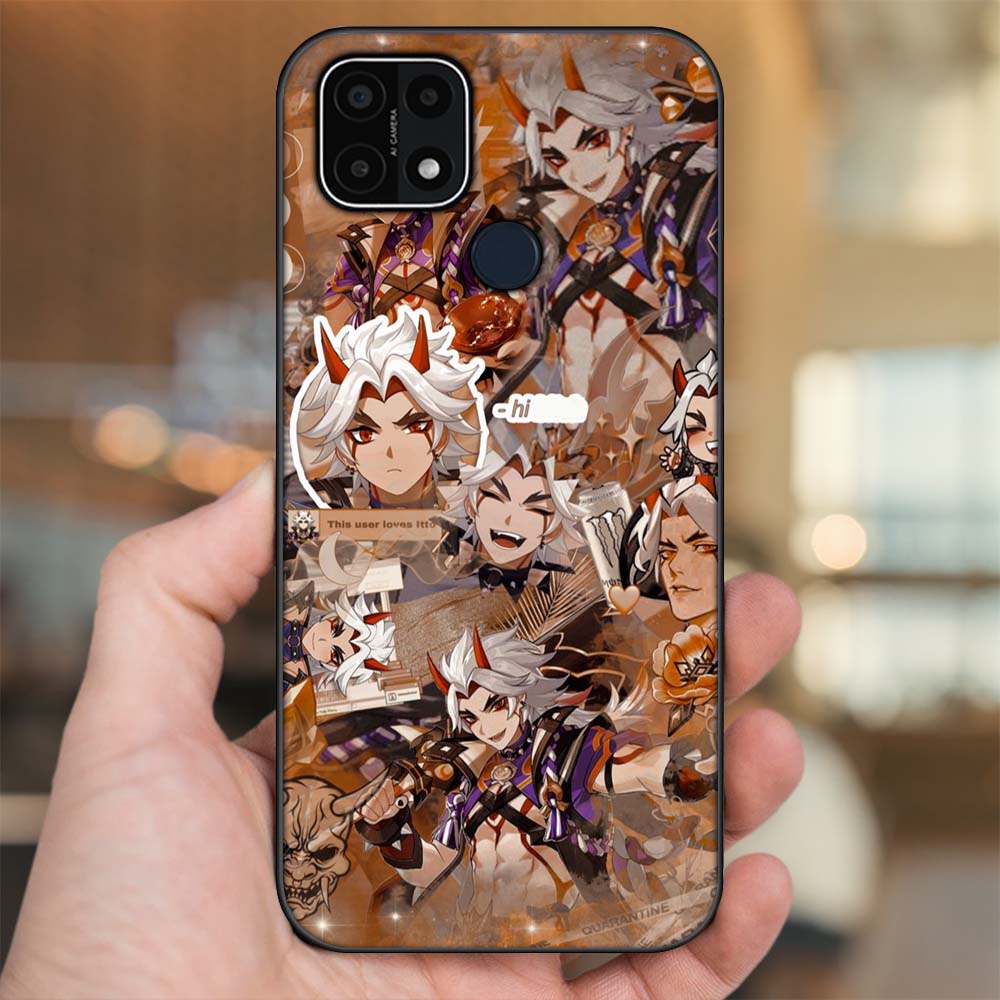 Ốp lưng Oppo A15, A15s viền đen in hình Arataki Itto Genshin Impact