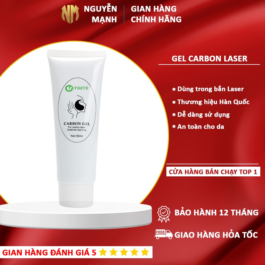 Gel Cacbon Bắn Laser Than Tre Bắn trẻ hóa da mặt.