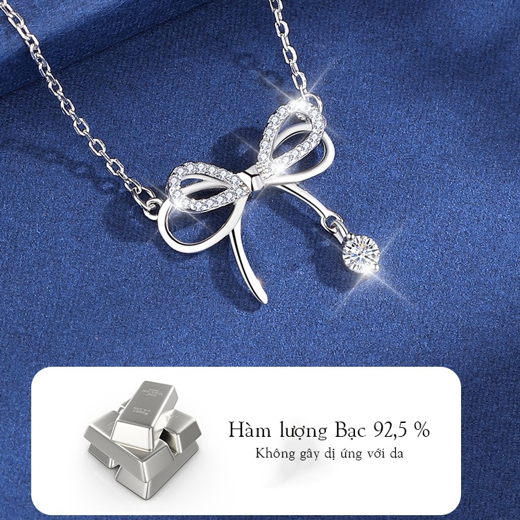 Dây Chuyền Bạc Nữ - Light Luxury Niche - Vòng Cổ Bạc Sterling M.Lady Jewelry
