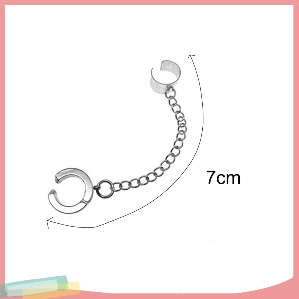 1 khuyên kẹp vành tai bằng thép titan thời trang cá tính