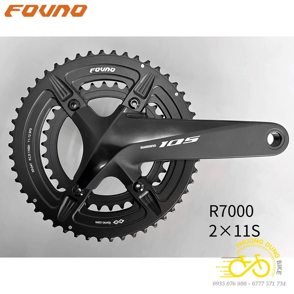 Bộ 2 đĩa rời nhôm xe đạp FOVNO 110BCD 34-50T