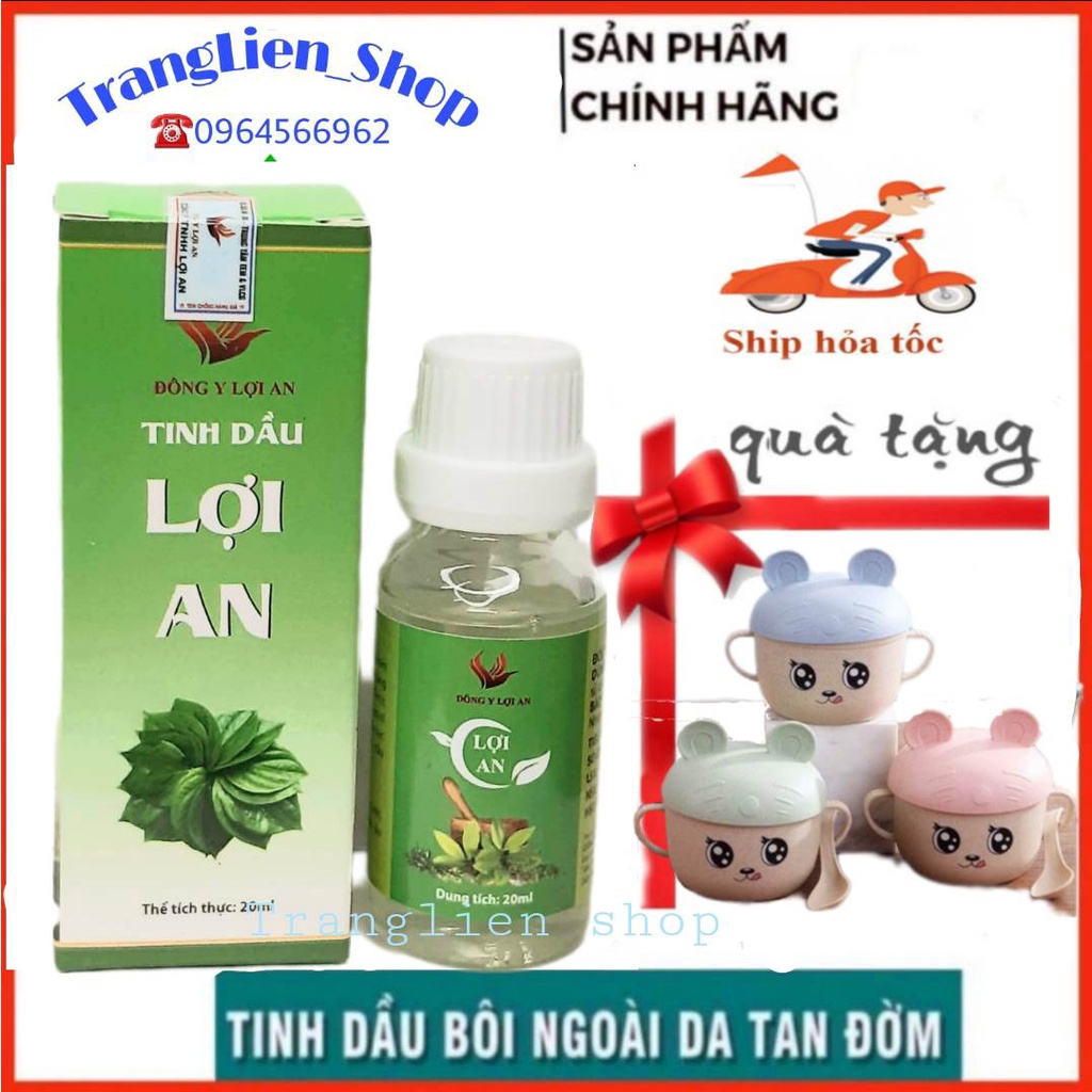 Tinh dầu Lợi an bôi Ho, sổ mũi, khò khè cho bé - Chính hãng, Date mới Tặng kèm quà - Tinh dầu trầu không lợi an
