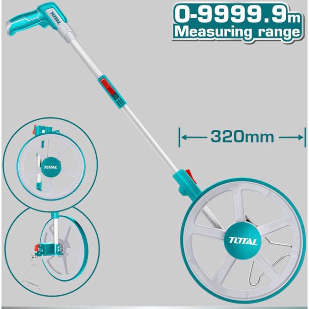 320mm Thước lăn đo đường số cơ 9999m Total TMT19945