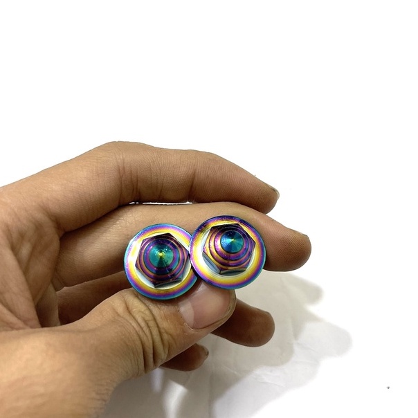 Ốc Chân Gương Titan 7 Màu Gắn Lỗ Chân Gương Gắn Cho Wave.Dream Các Dòng Xe HonDa