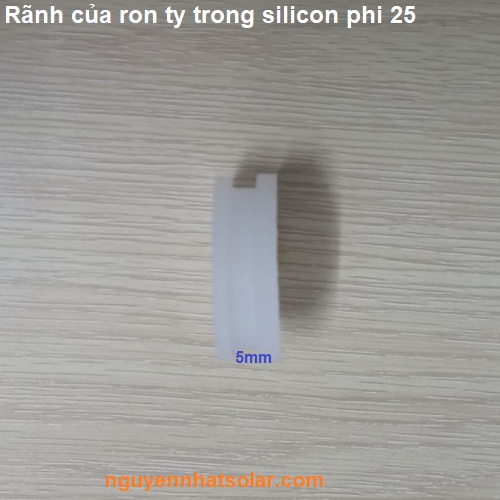 Ron gioăng ty trong silicon phi 25 nhỏ  dùng cho máy năng lượng mặt trời
