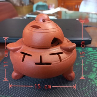 Lư gốm xông trầm Bát Tràng cao 10cm và 15cm