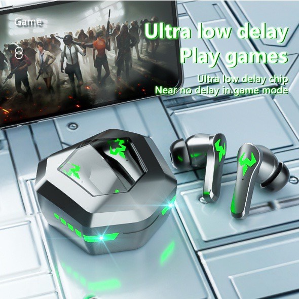 Tai nghe bluetooth 5.2 gaming N35 TWS tai phone pin trâu thể thao nhét tai không độ trễ âm thanh vòm 9D,Bass Căng
