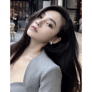 Bông tai bạc 925 đính đá 𝗠𝗜𝗘 | ANHS Accessories