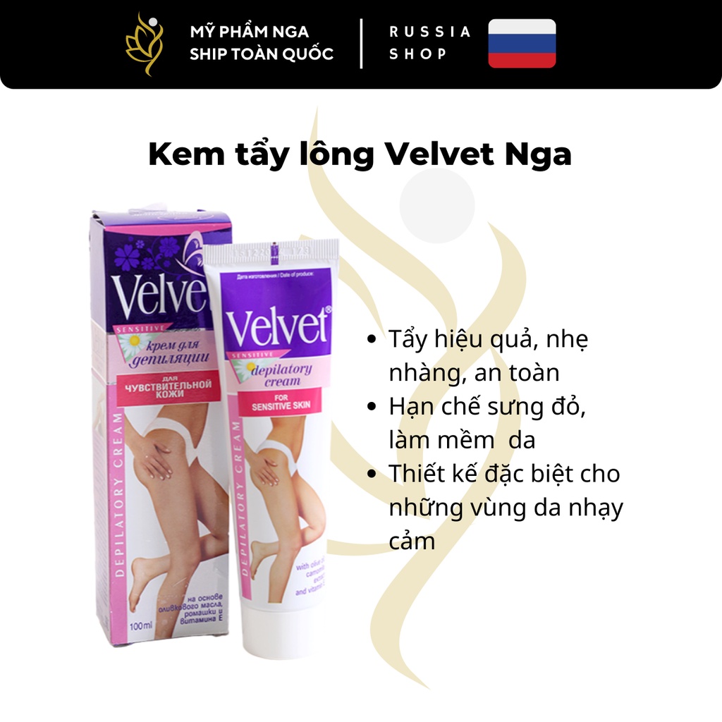 Tẩy lông Velvet Nga - KEM TẨY LÔNG VELVET NGA