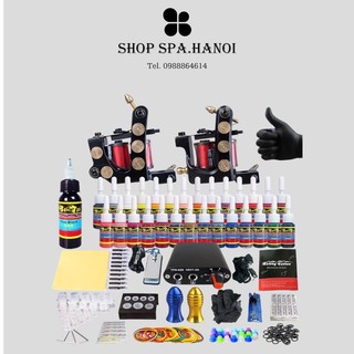Trọn Bộ Máy Xăm Hình Cao Cấp SOLONG TATTOO Với 20 Lọ Mực Màu