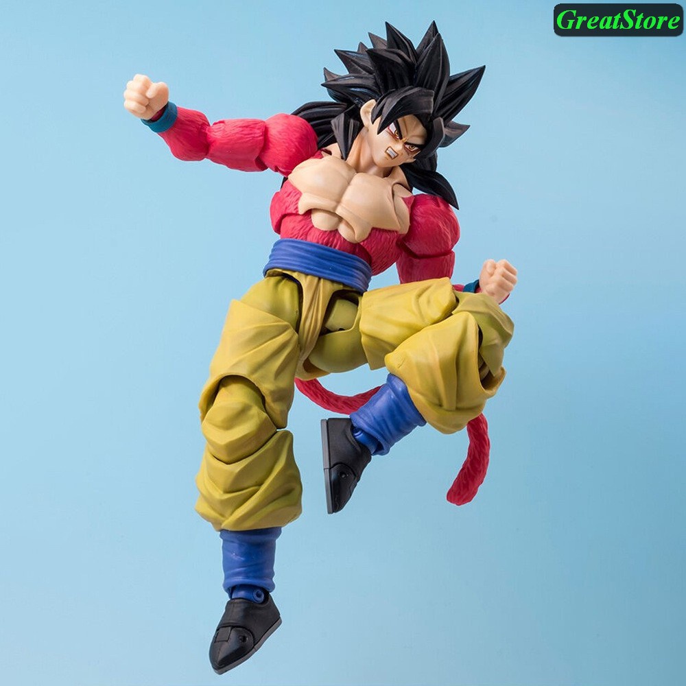 Mô hình Dragonball Son goku Vegeta super saiyan 4 FIGMA Ation Figure 16 cm cử động được