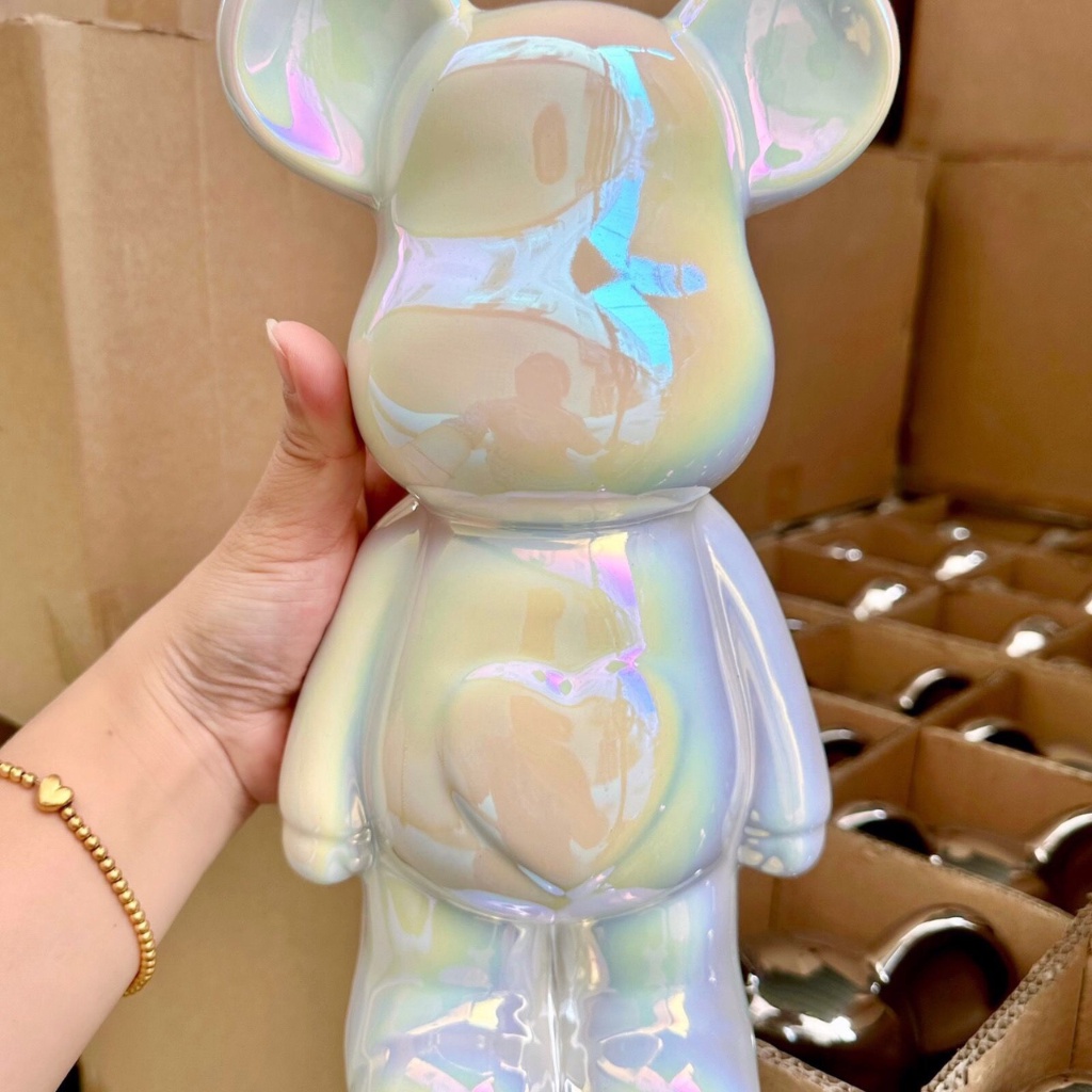 Tượng Gấu Bearbrick Decor Phòng Ngủ, Mô Hình Trang Trí Phòng Ngủ Sang Trọng Nhiều Màu Sắc Kích Thước 29cm