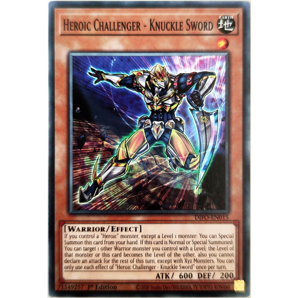 [Thẻ Yugioh] Heroic Challenger - Knuckle Sword |EN| Common