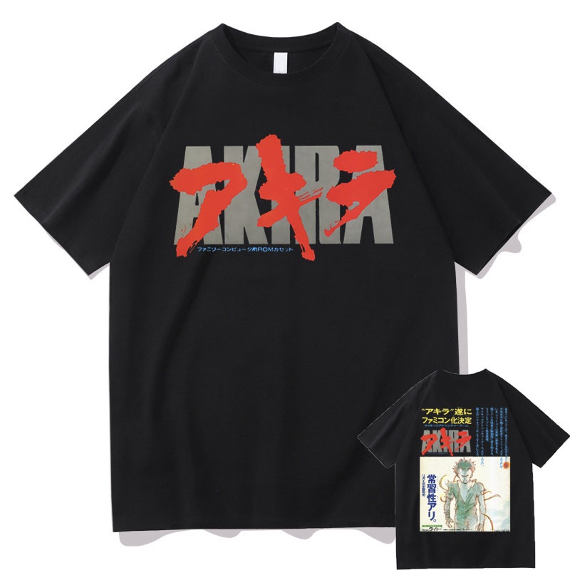 Áo Thun Cotton Oversize In Họa Tiết Anime Nhật Bản Akira Shima Tetsuo Dành Cho Nam Và Nữ