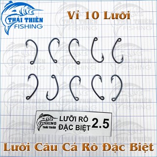 Lưỡi Câu Cá Rô Đặc Biệt Thép Đen Làm Thủ Công – Vỉ 10 Cái Sắc Bén