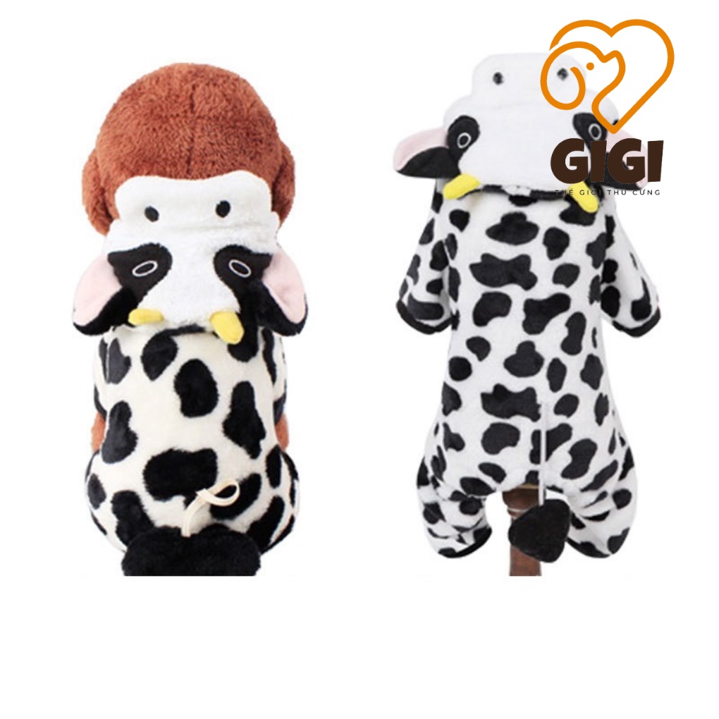 Quần áo khủng long cho chó mèo vải nhung nỉ giữ ấm thu đông dễ thương cute phụ kiện thú cưng - GiGi Pet Shop