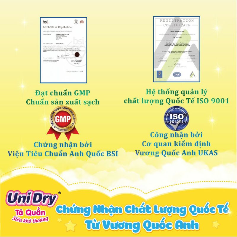 🏰 HCM 🏰 Tã quần Unidry có vạch chỉ thị thay tã M60 👉 L54 👉 XL48 👉 XXL44