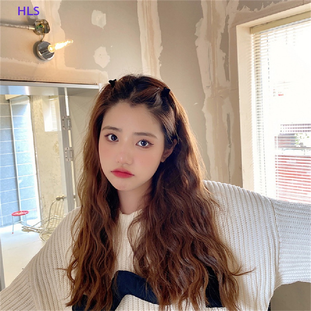 Set 10 Kẹp Tóc Hình Trái Tim / Thỏ Bằng Nhung Dễ Thương Xinh Xắn