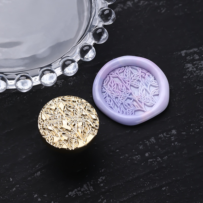 May Con Dấu Niêm Phong Bì Thư Bằng Sáp Hoa Lily Thung Lửa Đầu Đồng Phong Cách Mới